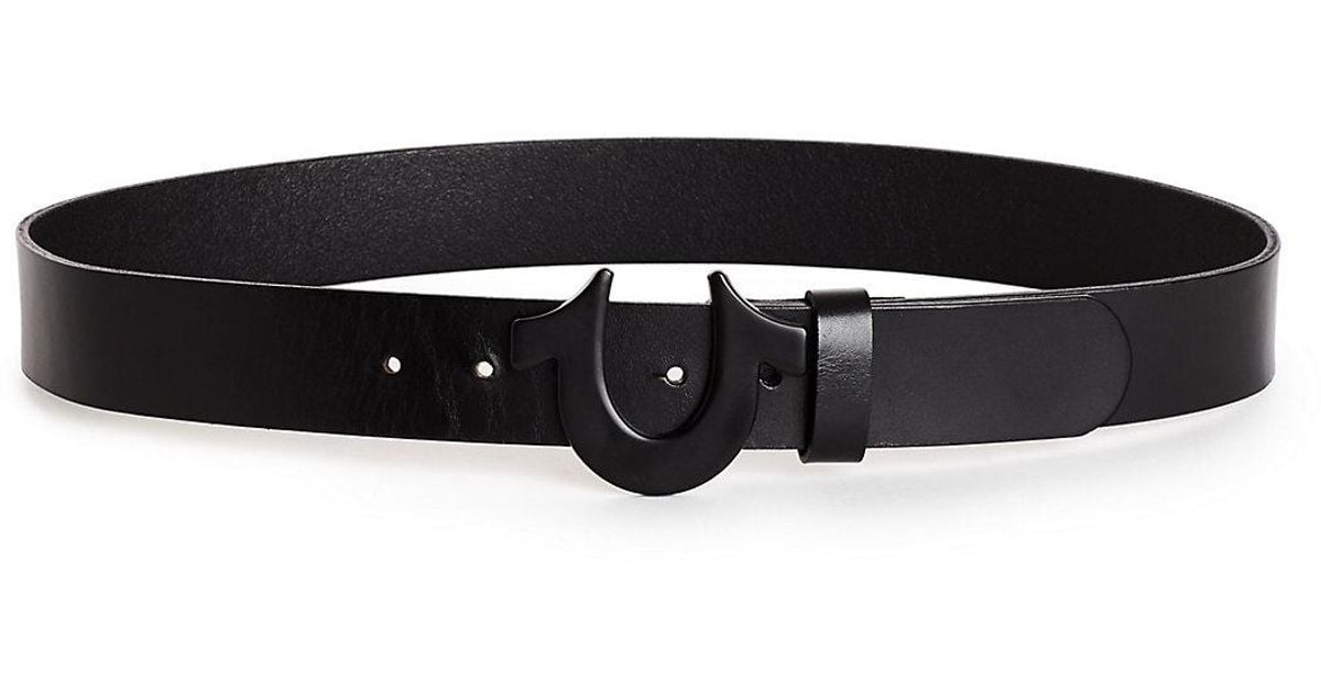 True Religion Denim Horseshoe Buckle Belt in Black for Men - Save 40% ...