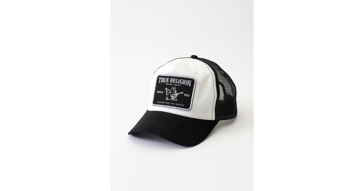 True Religion Logo Patch Trucker Hat for Men | Lyst