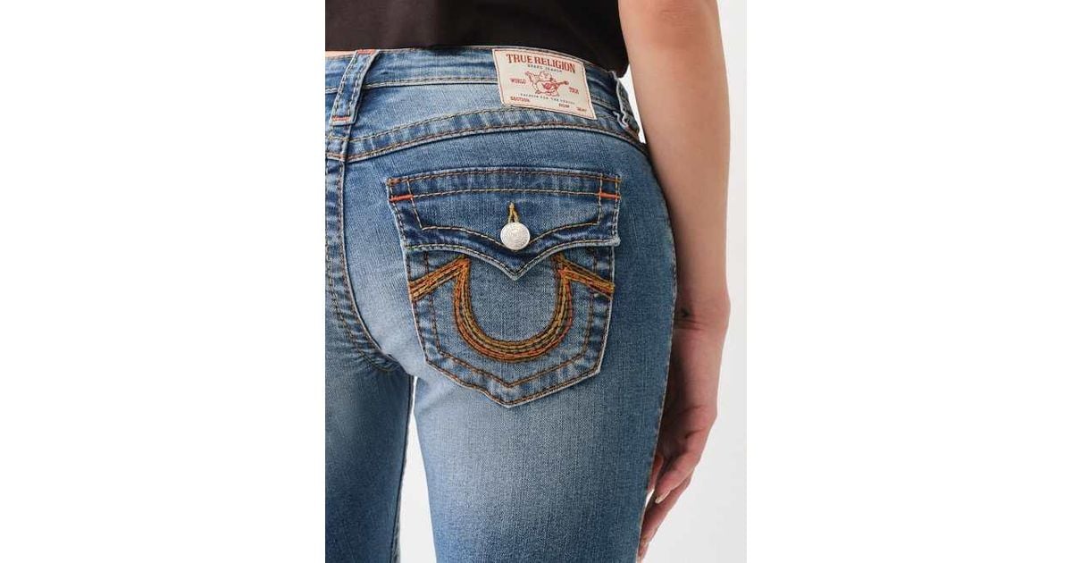 True Religion Joey Rainbow Stitch Flare Jean in Blue | Lyst True Religion Joey Rainbow Stitch Flare Jean in Blue | Lyst
