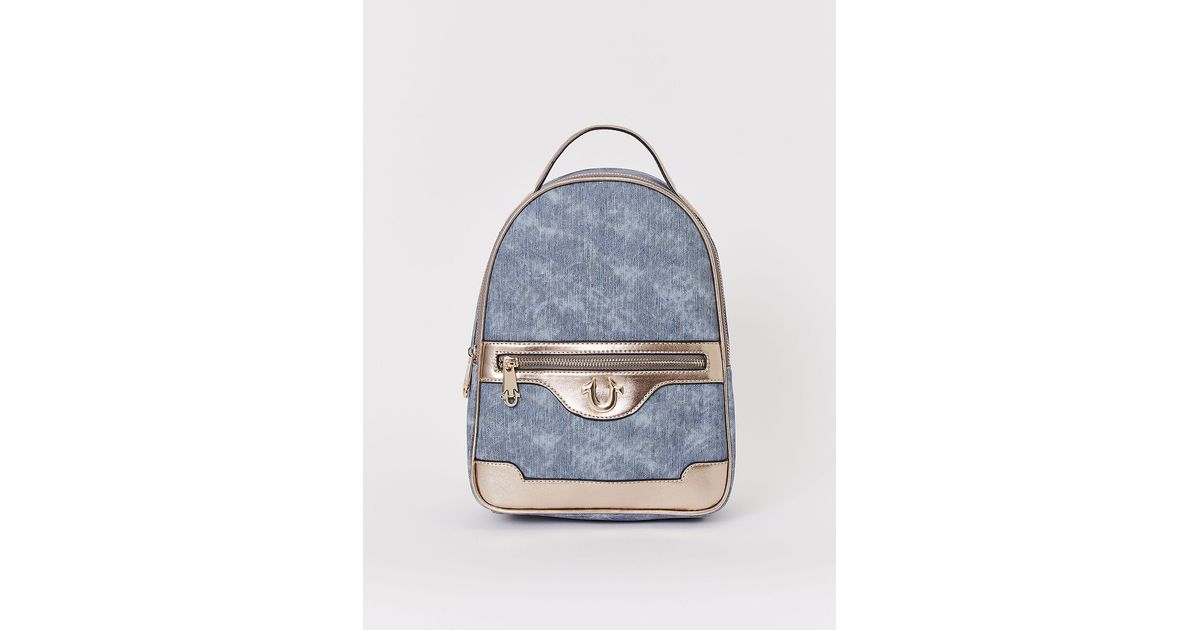 True Religion Logo Backpack in Blue Lyst