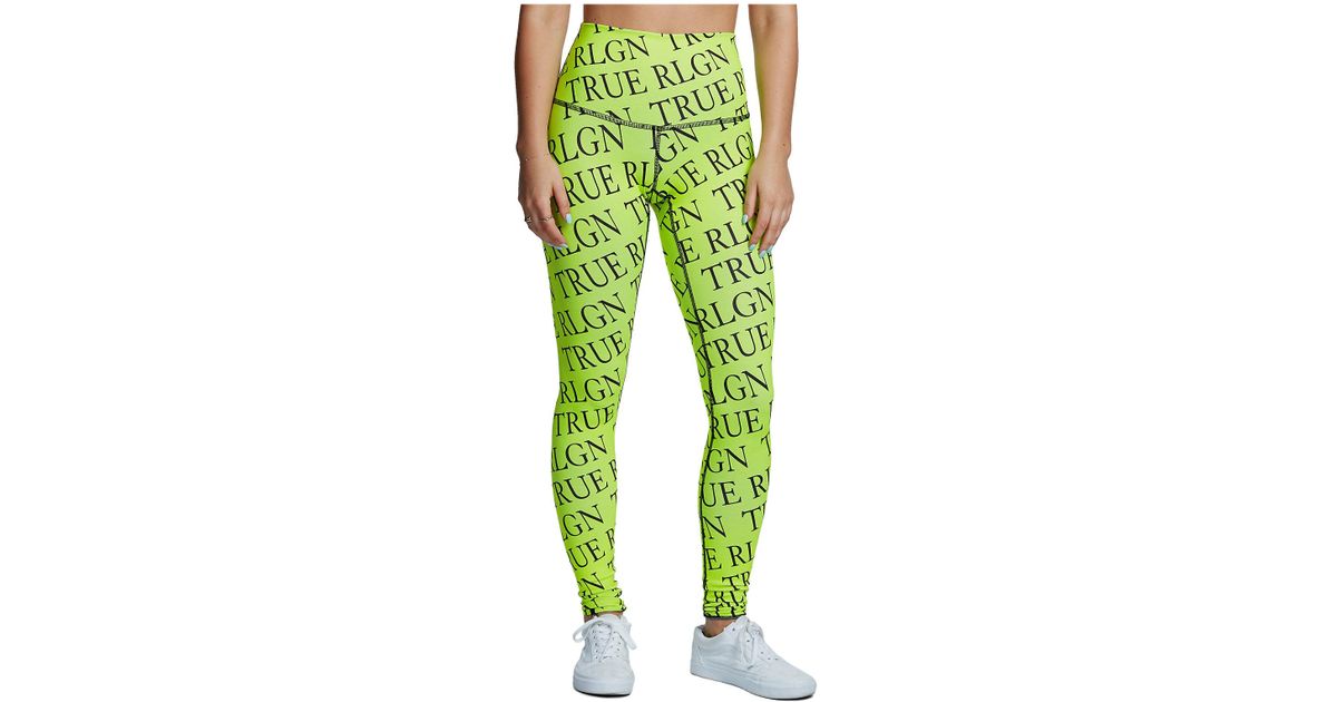 true religion neon leggings