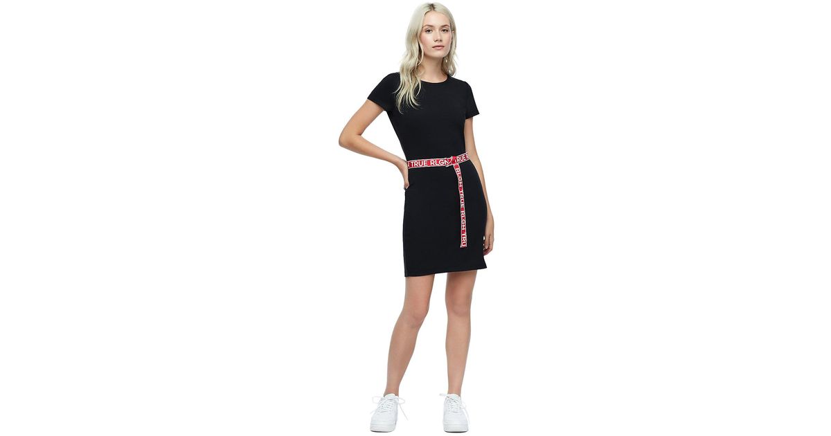 true religion black dress