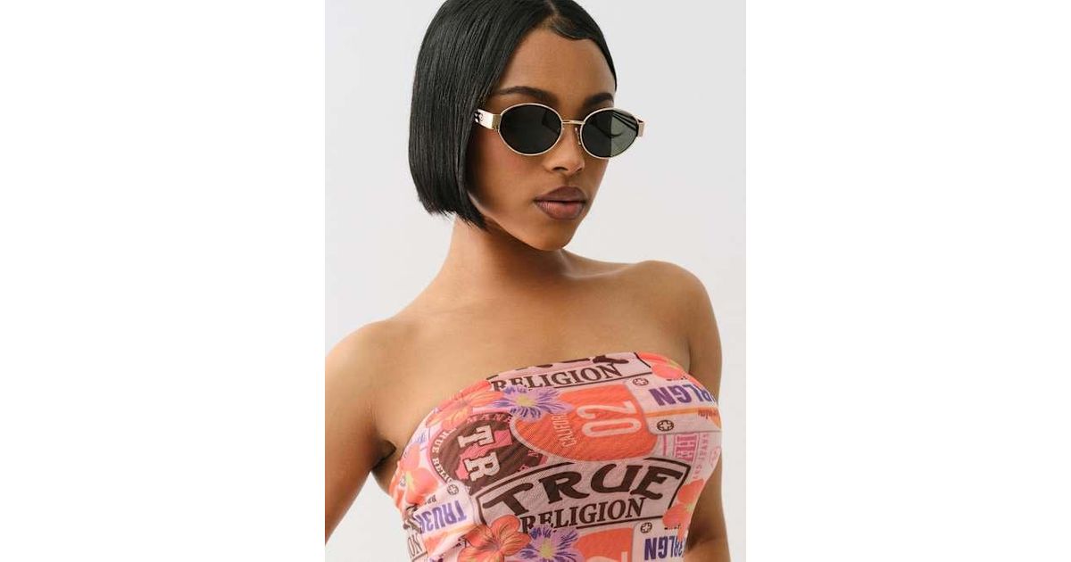 TRUE RELIGION Oval Sunglasses | Lyst display picture 3