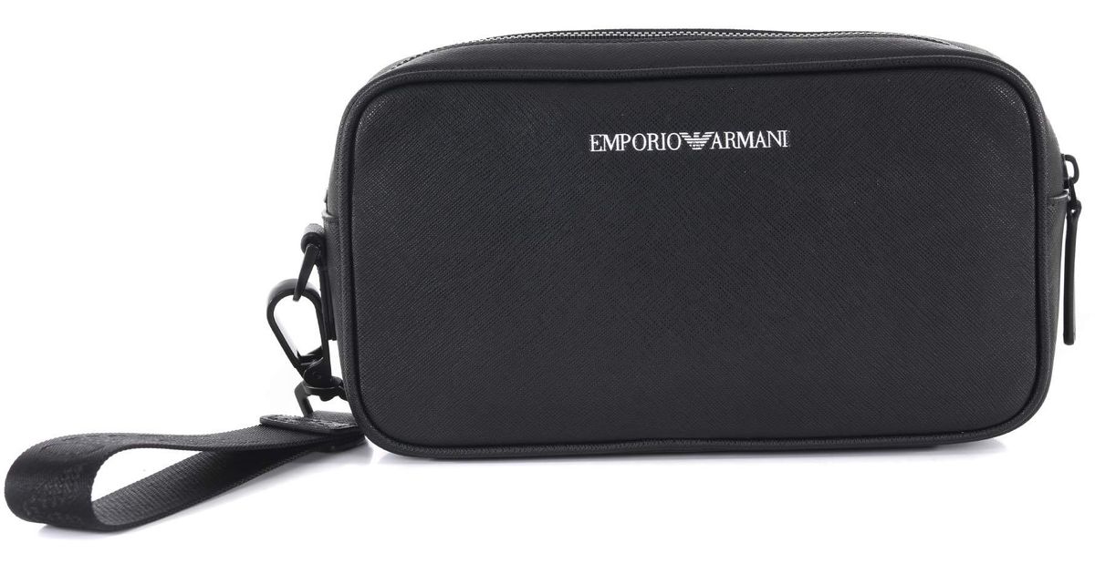 Pochette da Uomo di Emporio Armani in Nero Lyst