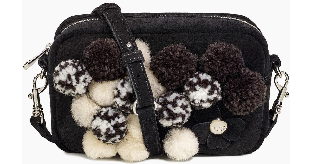 Lyst Ugg Women S Janey Pom Crossbody Bag In Black