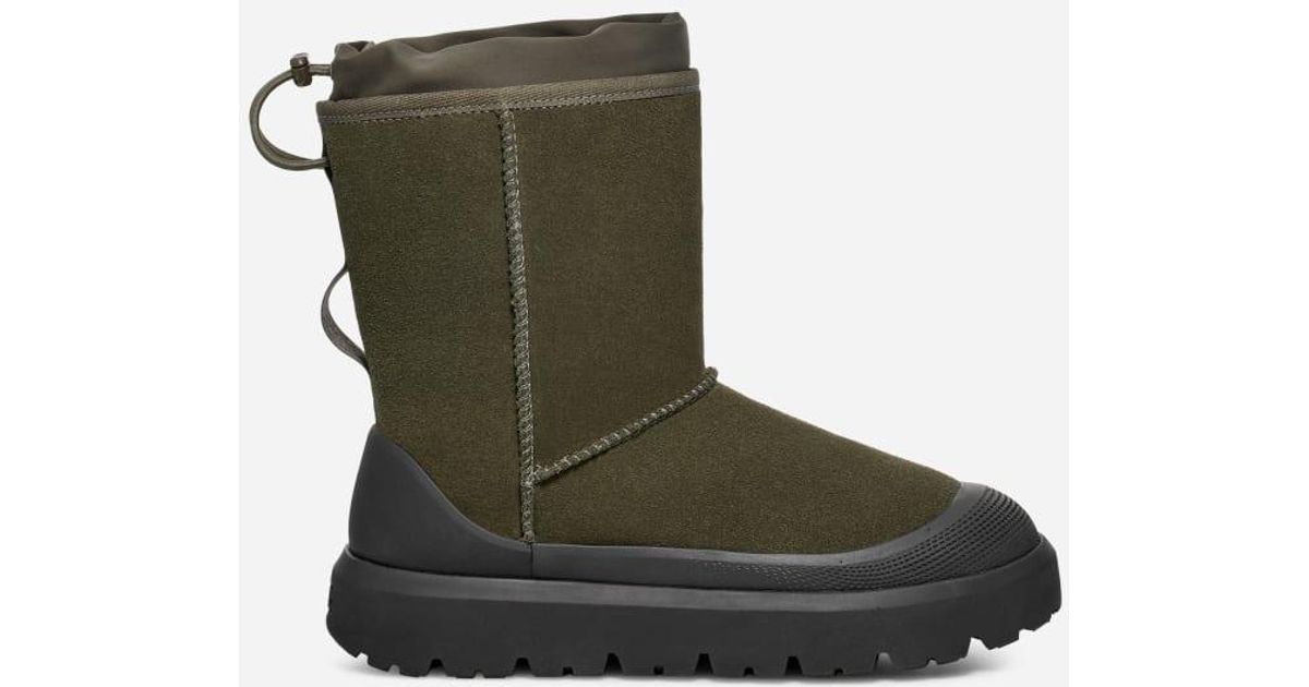 UGG Classic Short Weather Hybrid Suede/waterproof Classic Boots in Green |  Lyst