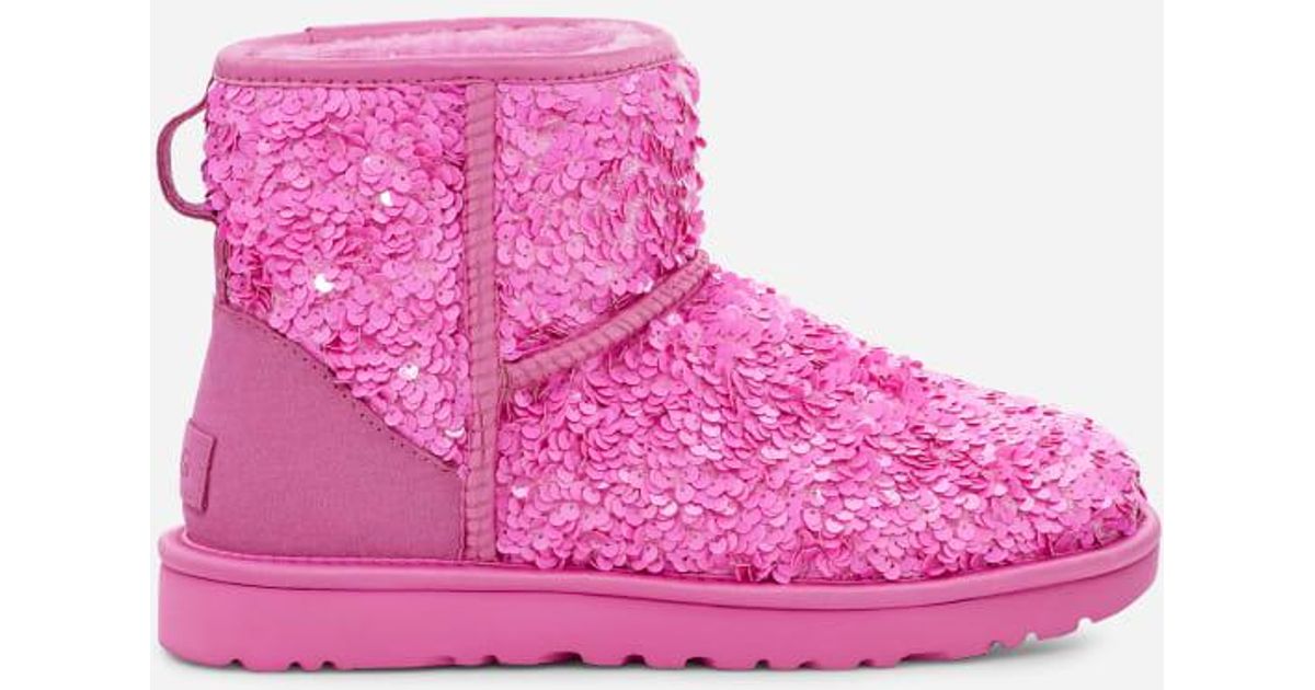 UGG Classic Mini Chunky Sequin Boot in Black Lyst UK