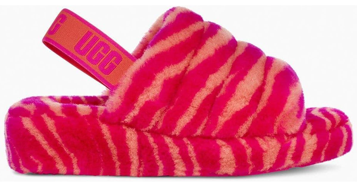 ugg fluff yeah slide zebra