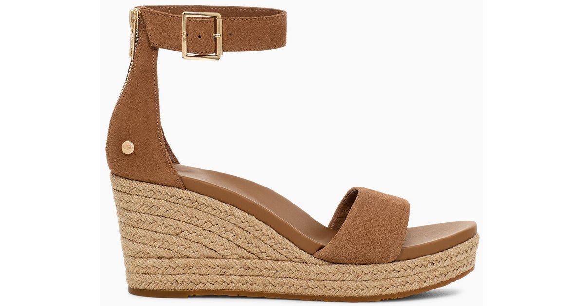 UGG Aylani Wedge Sandal in Black Lyst UK