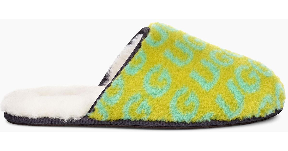 UGG Scuff Pop in Yellow/Teal (Yellow 