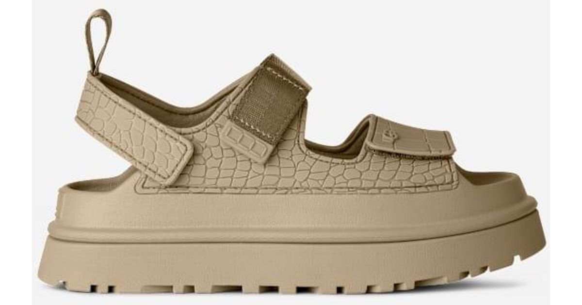 UGG Goldenglow Embossed Sandals in Brown | Lyst