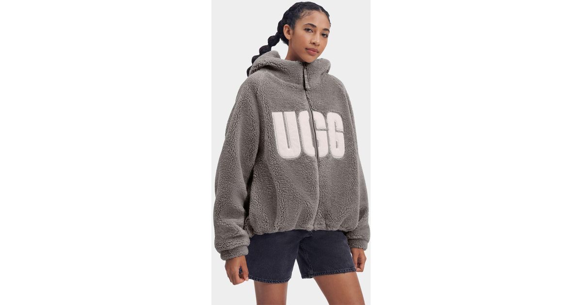 UGG Olympia Jacket Logo in Gray Lyst