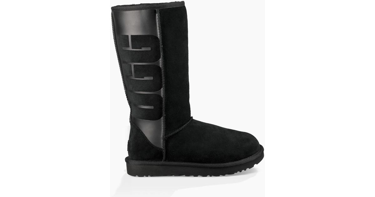 ugg classic tall logo rubber boot