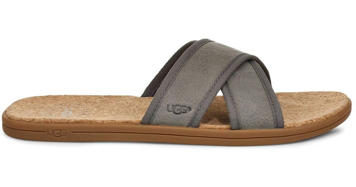 UGG Leather Seaside Slide for Men Lyst