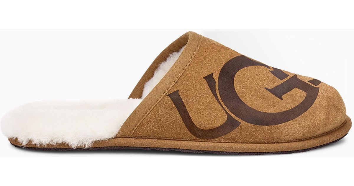 ugg scuff logo slippers