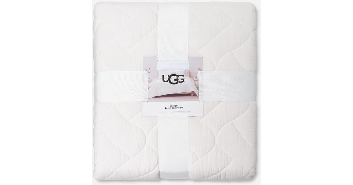 UGG Aileen Coverlet Set (queen) Knit/sherpa Bedding in White Lyst