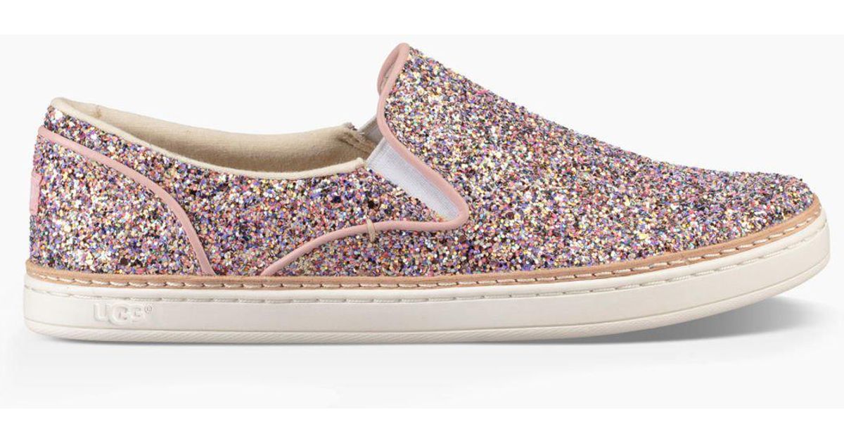 glitter slip on shoes womens