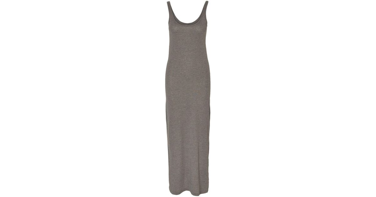 Vero Moda Cotton Nanna Maxi Dress in Grey - Lyst