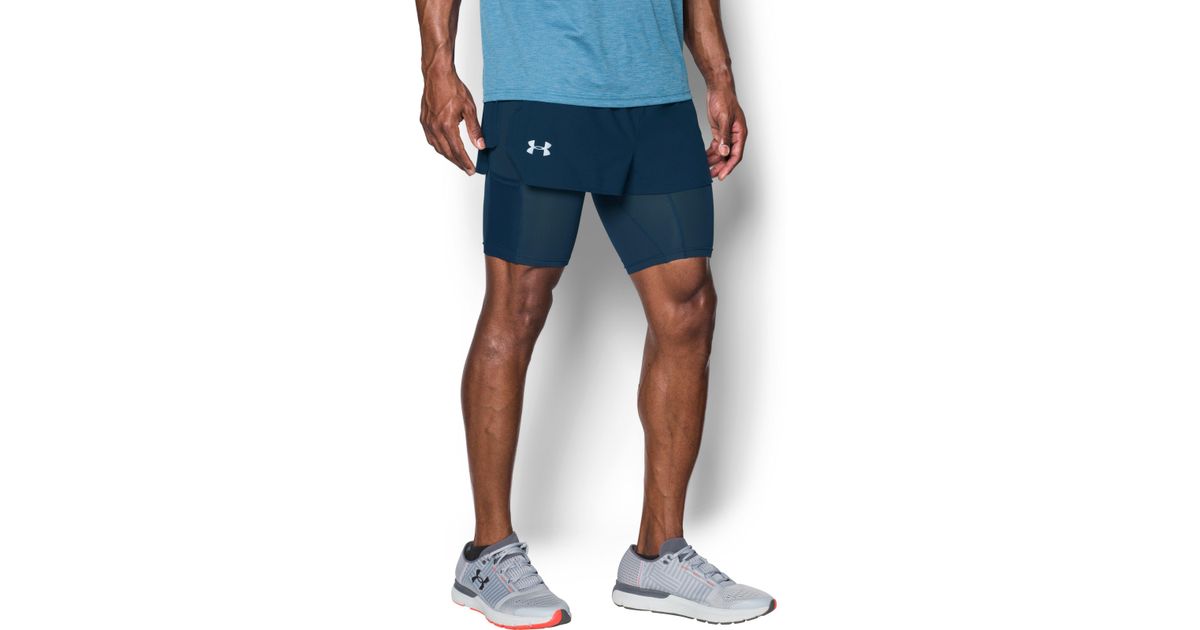 Under Armour Men's Ua Transport 2-in-1 Shorts in Blue for Men | Lyst