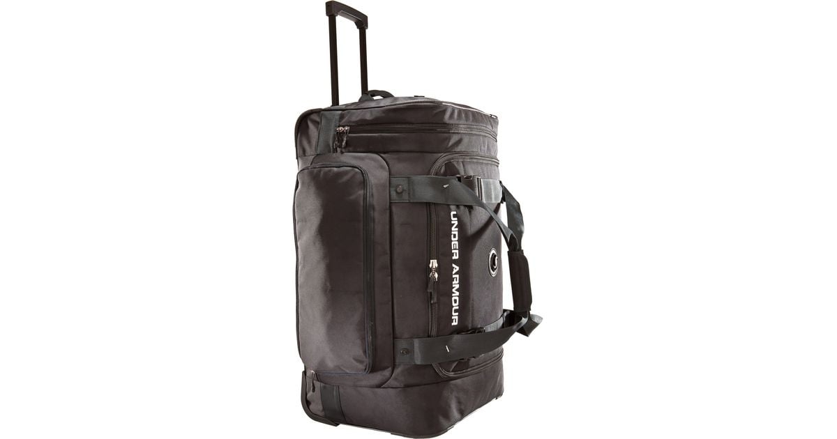Under Armour Ua Road Wheeled Duffle in Black for Men | Lyst