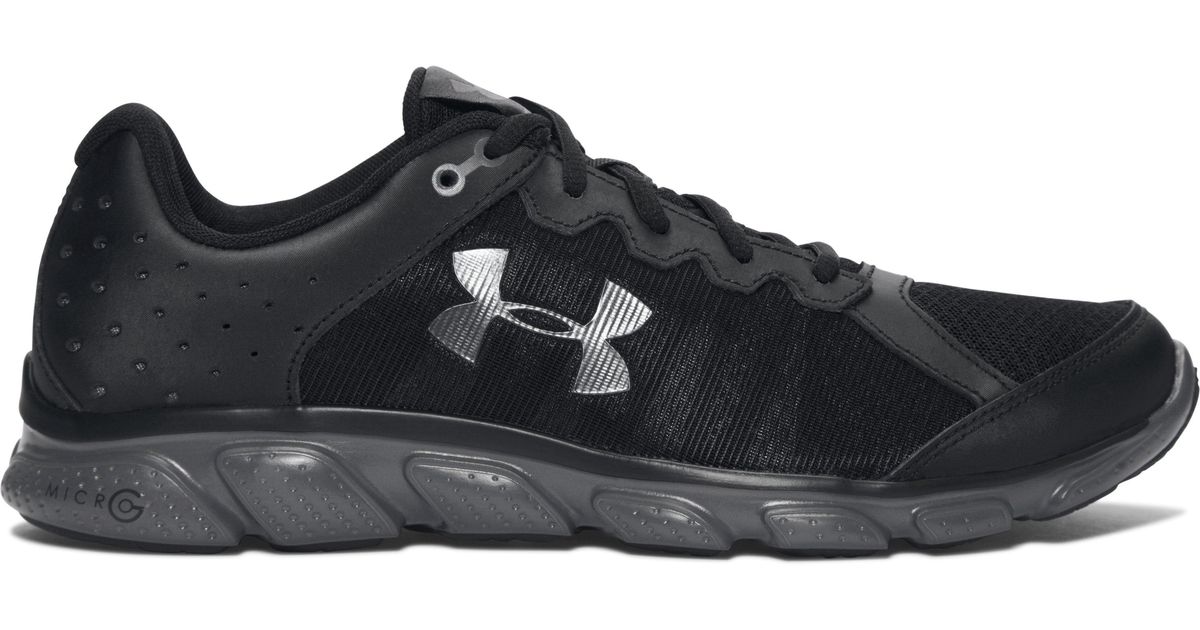 Under Armour Leather Men's Ua Micro G® Assert 6 Running Shoes in Black ...