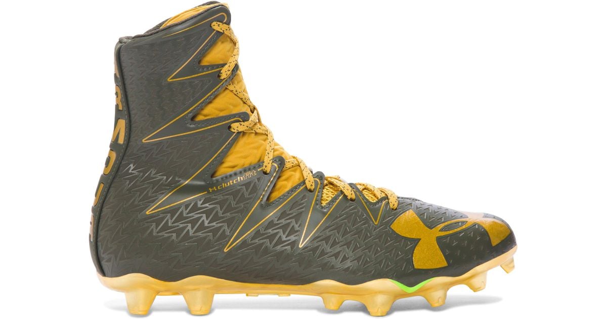 under armour black and yellow cleats