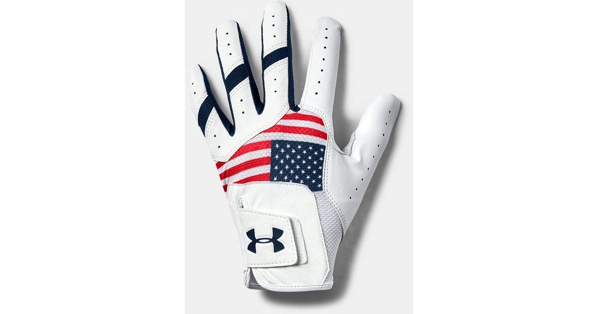 Under Armour Leather Ua Iso-chill Golf Glove in Red for Men | Lyst