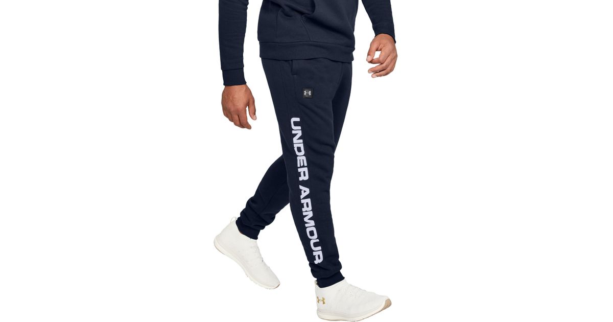 ua rival fleece script joggers