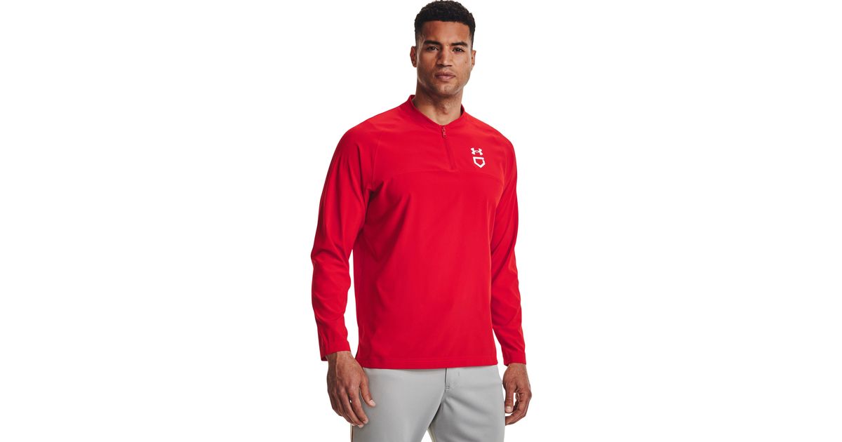 Under Armour Ua Utility Long Sleeve Cage Jacket in Red for Men Lyst
