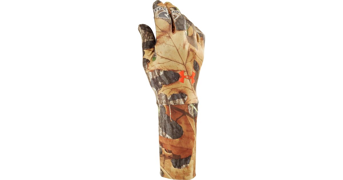 under armour men's coldgear camo liner gloves