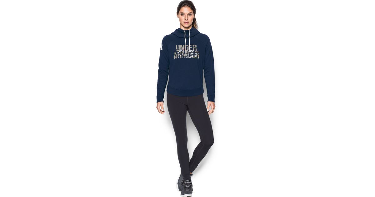 under armour women's favorite fleece camo logo hoodie