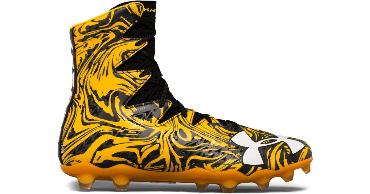 all yellow under armour cleats