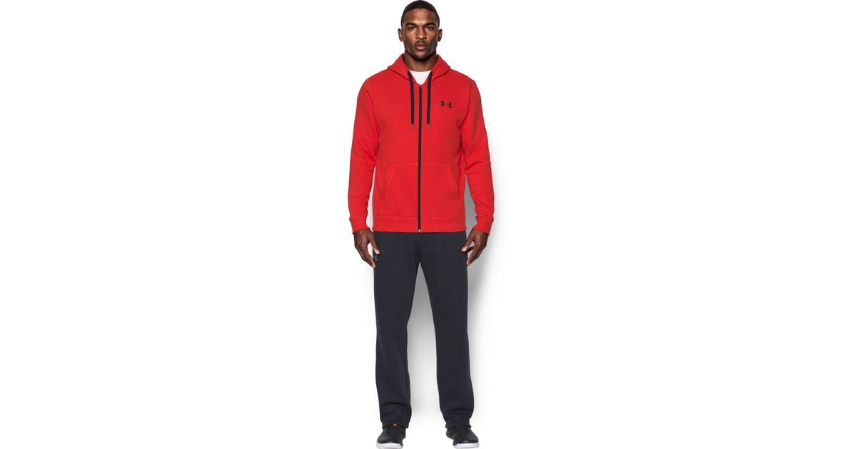 men's ua rival fleece fitted full zip hoodie