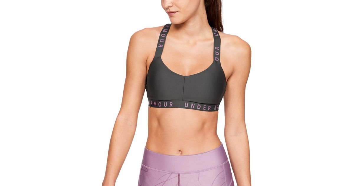 under armour women's strappy wordmark sport bralette