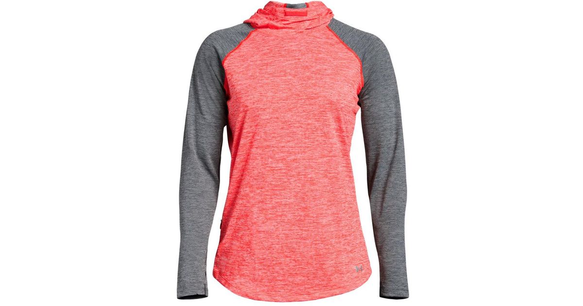 coral under armour hoodie