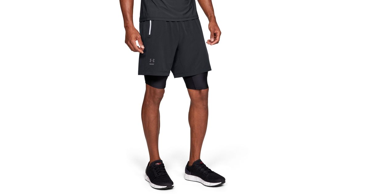 under armour 2 in 1 shorts mens