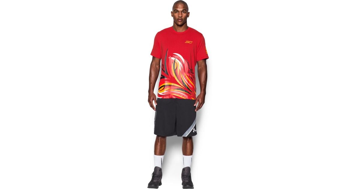 Under Armour Men s Sc30 Monkey King Mask T shirt in Red for Men Lyst