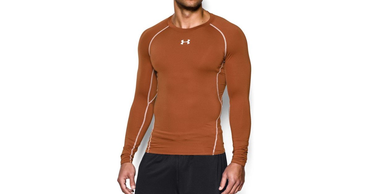 under armour orange compression shirt