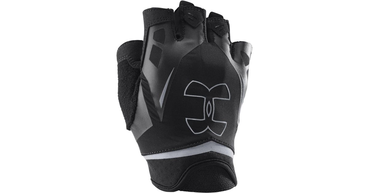Under Armour Leather Men's Ua Flux Half-finger Training Gloves in Black  /Black (Black) for Men | Lyst
