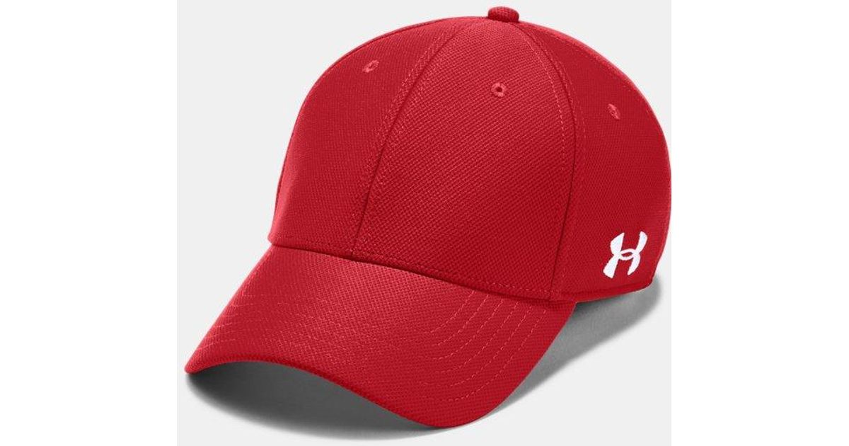 Under Armour Ua Blitzing Blank Cap in Red for Men | Lyst