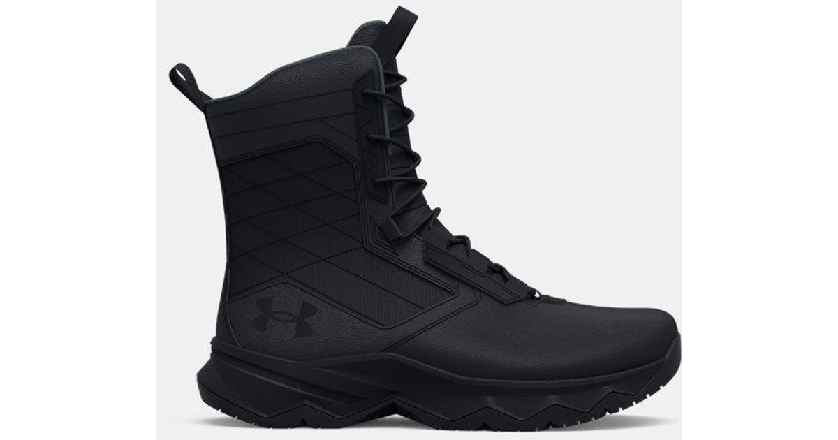 Under Armour Leather Ua Stellar G2 Wide (2e) Tactical Boots in Black ...