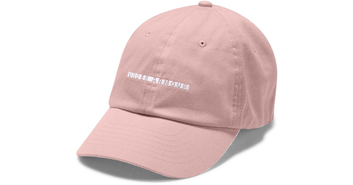 pink under armour hat