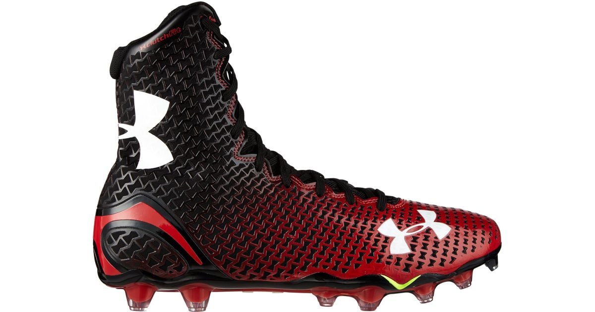 red and black football cleats mens