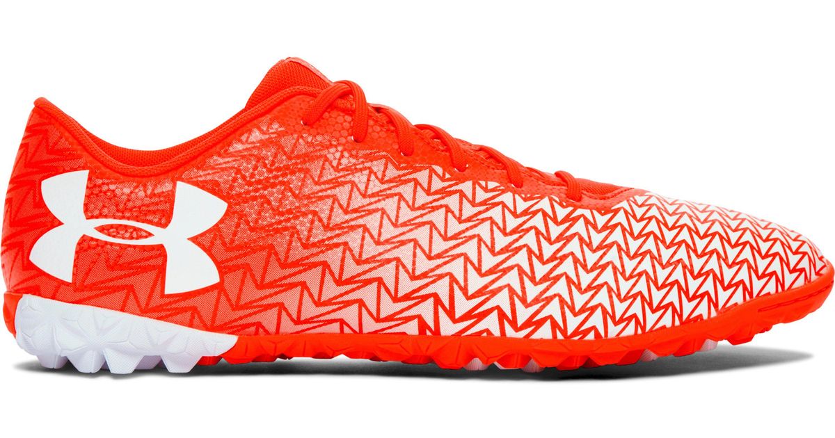 Turf Soccer Shoes in Neon Coral 