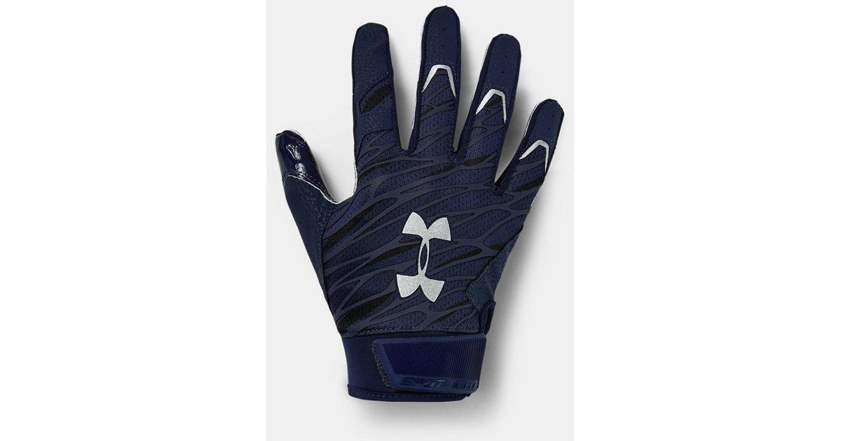 Under Armour Ua Spotlight Football Gloves in Navy (Blue) for Men Lyst