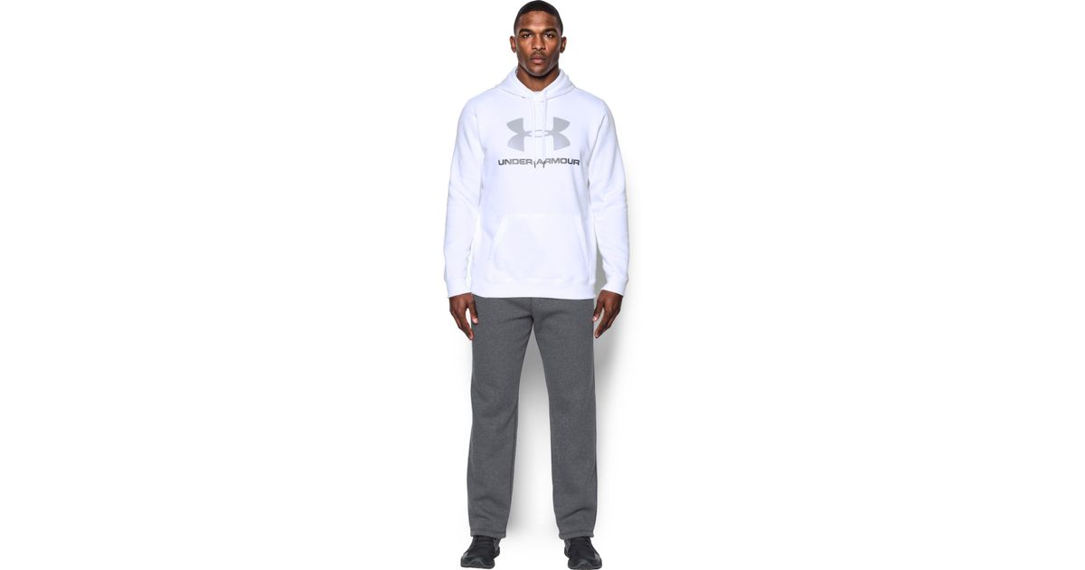 men's ua rival fleece fitted graphic hoodie