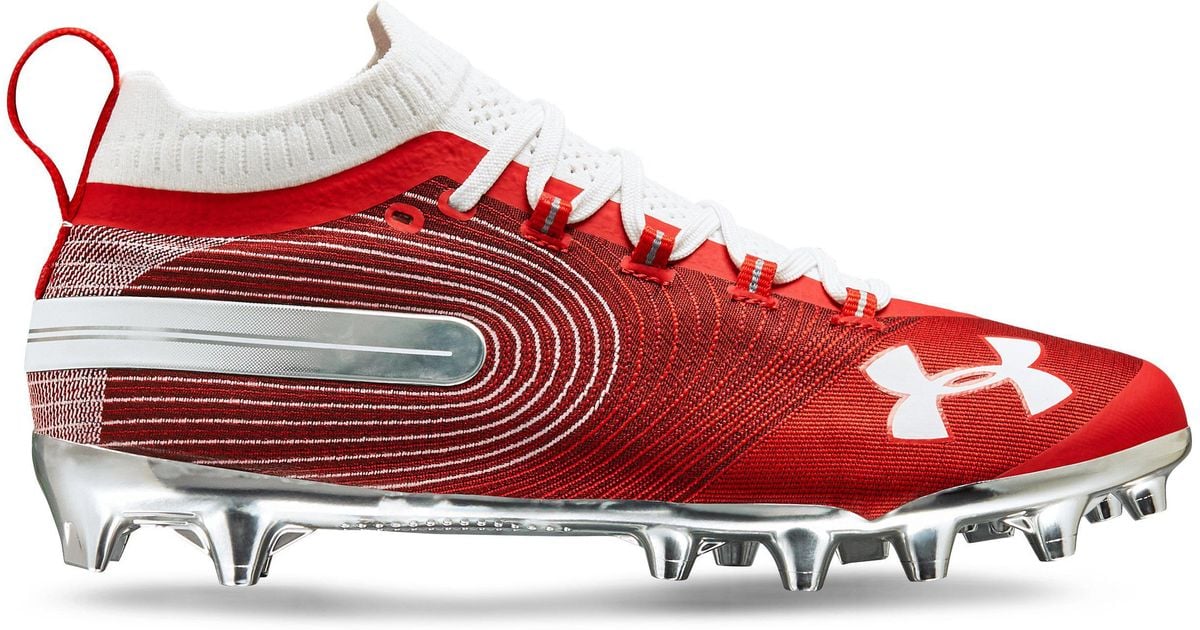 all red under armour cleats