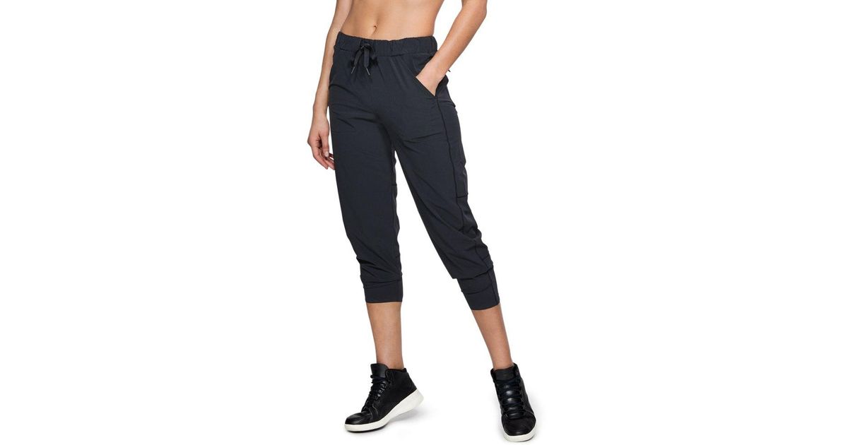 women's ua woven ankle crop