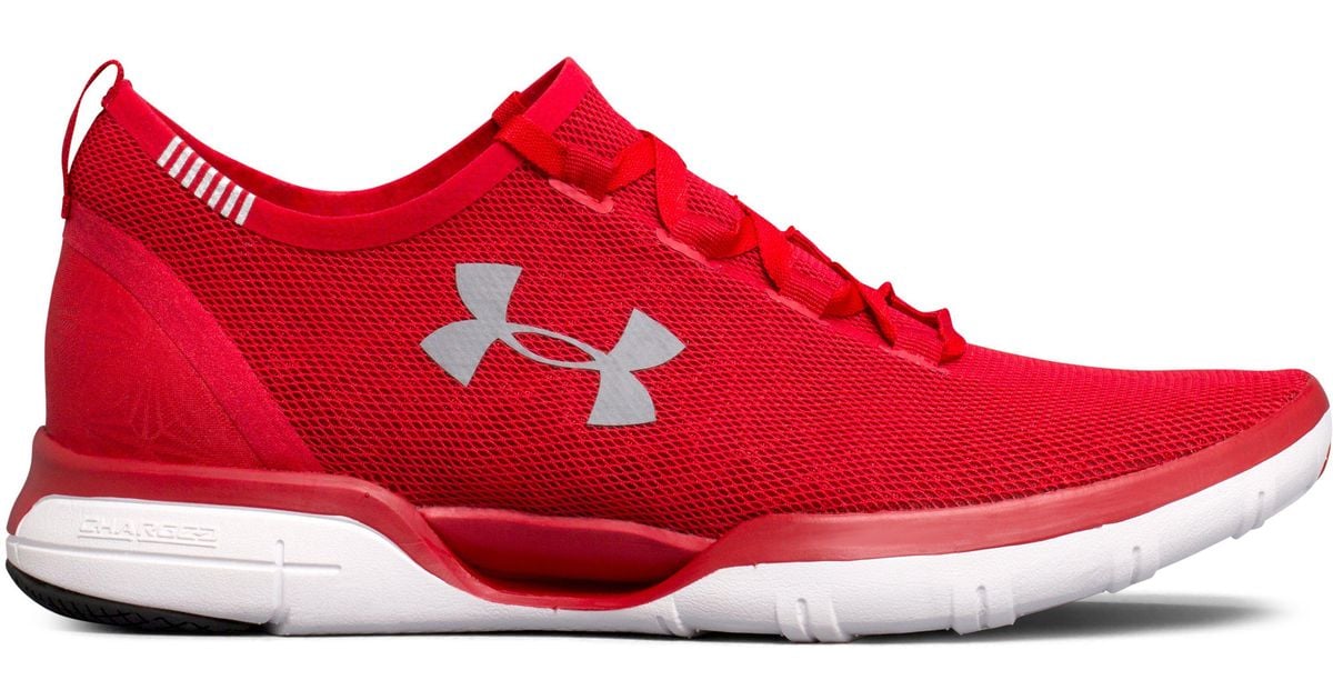 red white blue under armour shoes