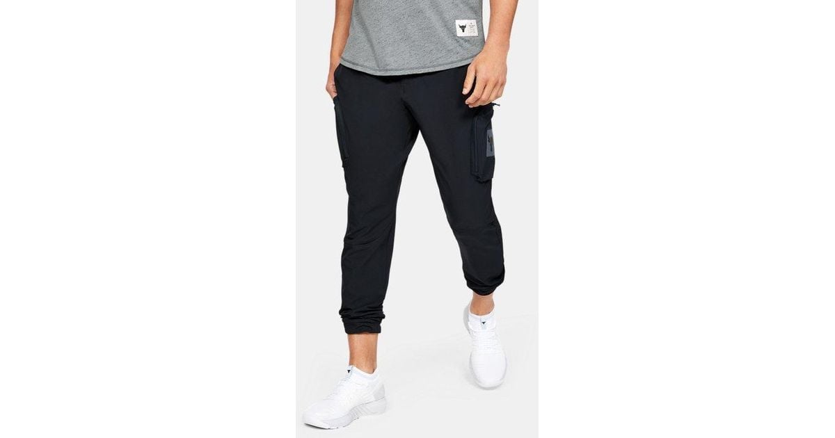Under Armour Project Rock Woven Cargo Pants in Black for Men | Lyst Canada